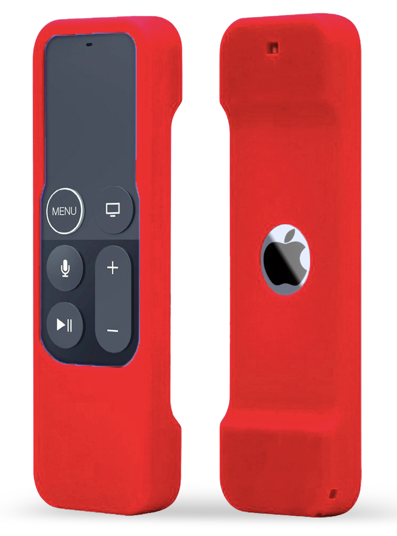TOKERSE Silicone Case Cover Compatible with Apple TV 4K 4th 5th Generation Siri Remote - Anti-Slip Shock Proof Soft Remote Cover Case Compatible with Apple TV 4K 4th 5th Gen Siri Remote Controller - Red
