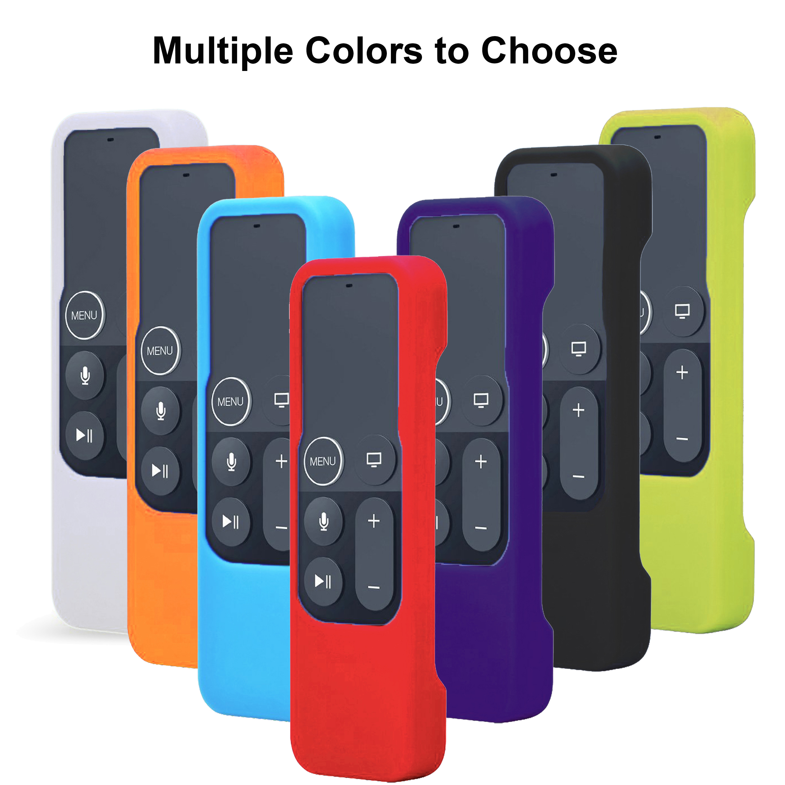 TOKERSE 2 Pack Silicone Case Compatible with Apple TV 4K 4th 5th Generation Siri Remote - Shock Proof Remote Cover Case Compatible with Apple TV 4K 4th 5th Gen Siri Remote Controller - Black Red