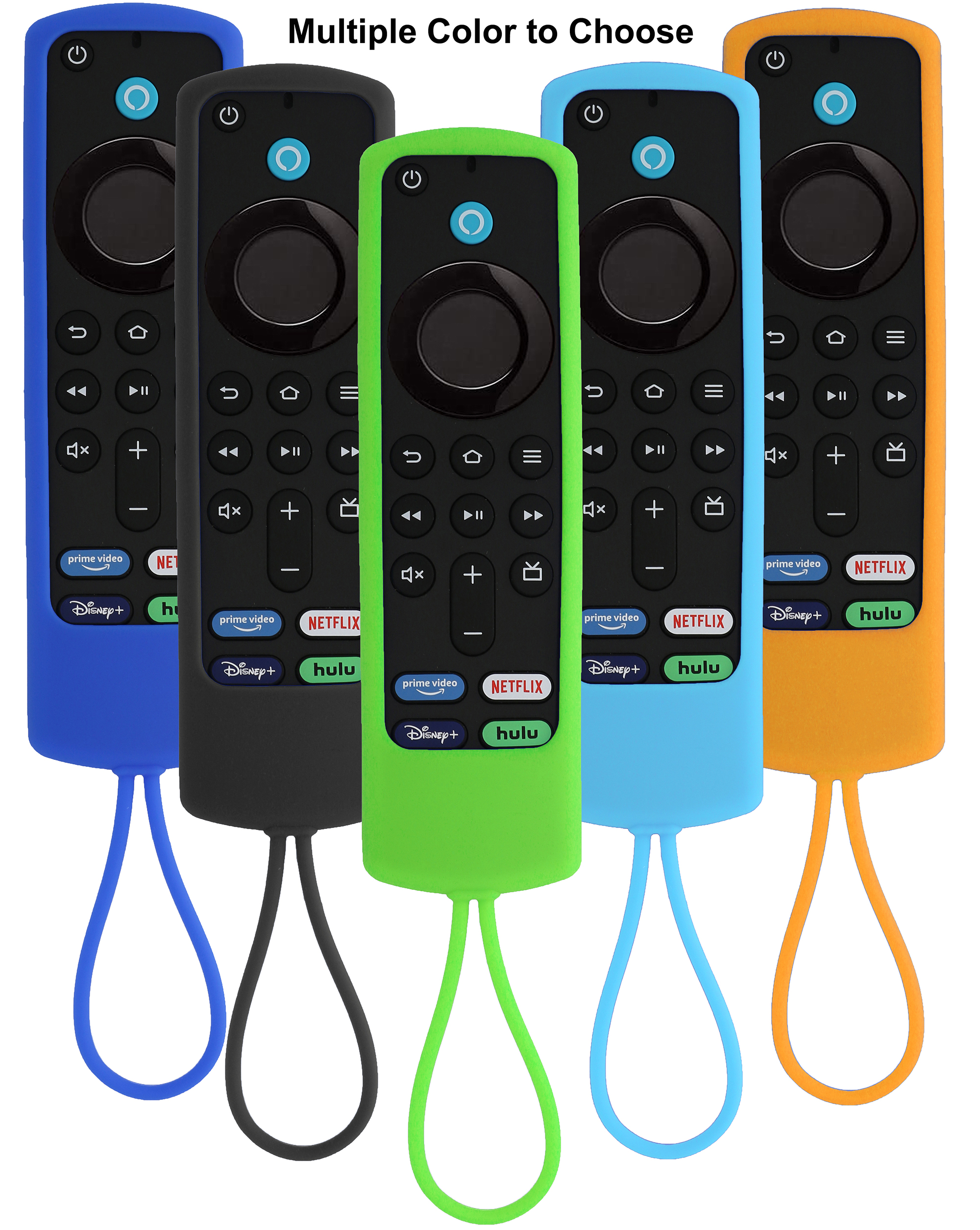 TOKERSE Remote Case for Alexa Voice Remote 3rd and 2nd Generation 2018-2021 release - Silicone case with Wrist Strap for Fire TV Stick 2021 (3rd generation) / 2020 LITE / 4K / 2nd Generation remote control - Green