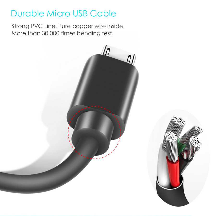 TOKERSE Android Phone Micro USB Fast Charging Data Cable