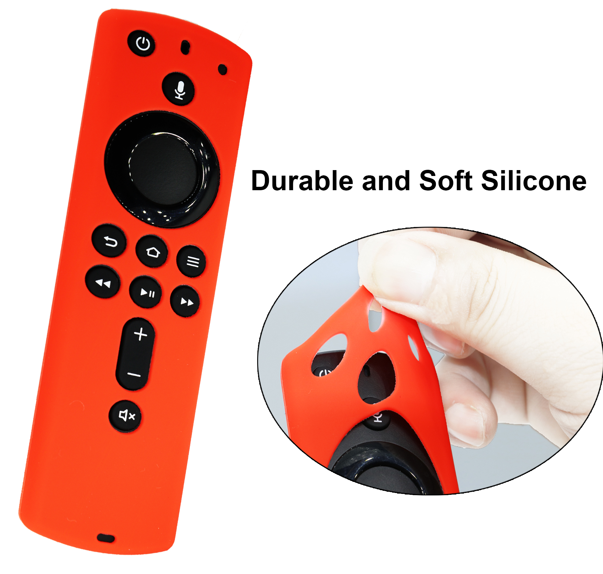 TOKERSE Remote Case Cover for Alexa Voice Remote for Amazon Fire TV Stick 2020/ Fire TV Stick 4K/ Fire TV Cube/Fire TV (3rd Gen) - Silicone Cover Case Compatible with All-New 2nd Gen Remote Control - Red