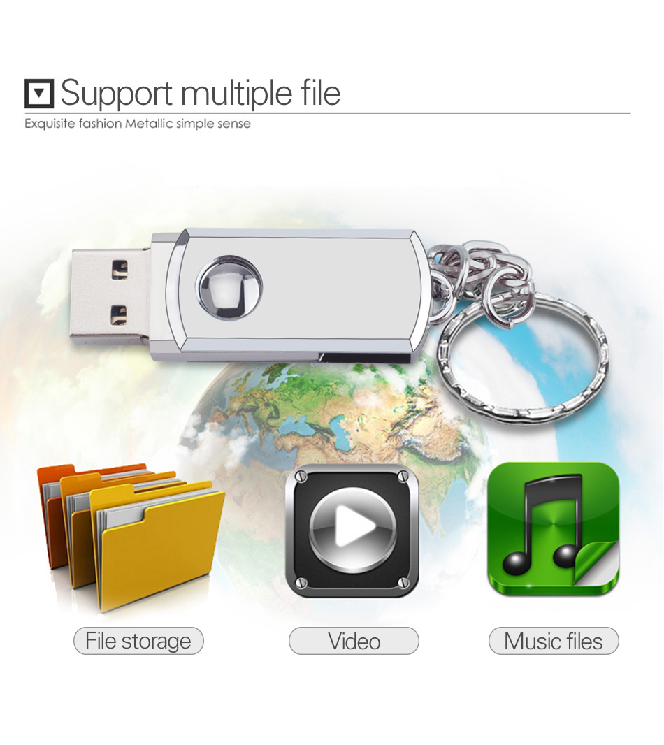 TOKERSE 16GB Pen USB 3.0 flash drive Drive 3.0 Waterproof Metal